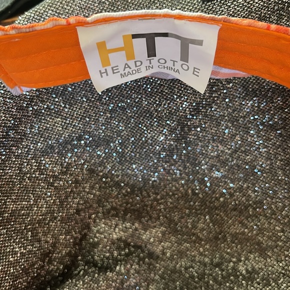 HOOTERS Orange Sun Visor Authorized Owls Nest Logo Adjustable Size cap - Picture 4 of 5